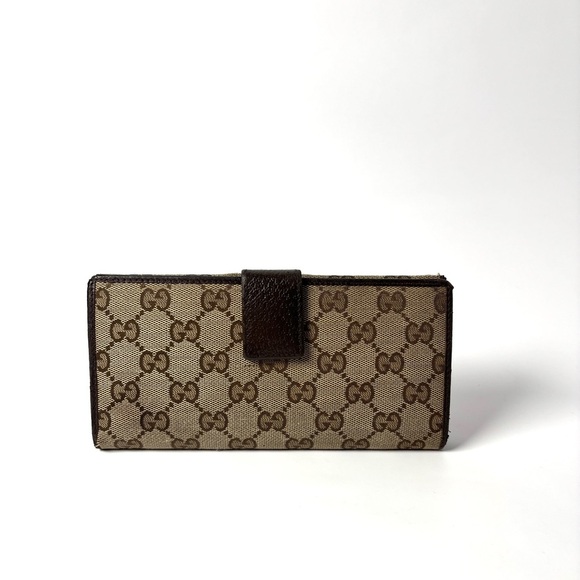 Vintage Gucci GG Monogram Clutch – Beige Canvas Logo Pouch - Picture 4 of 11